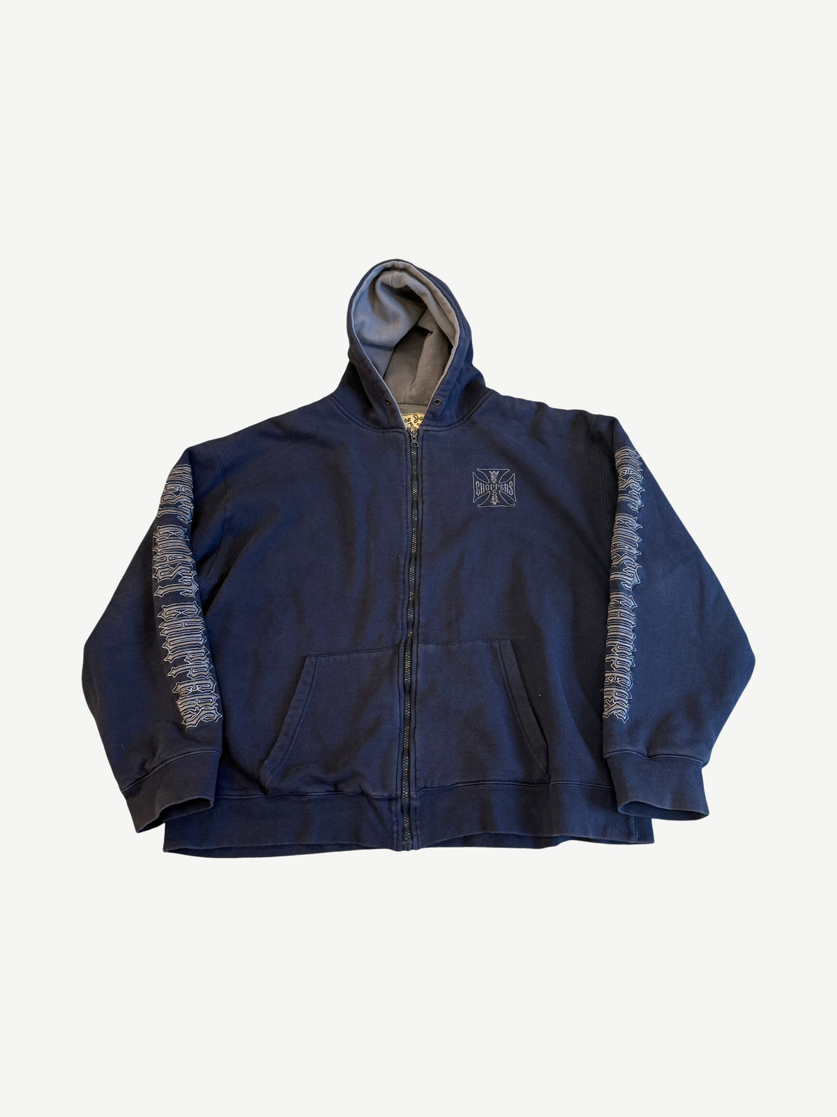 Vintage West Coast Choppers Navy Thermal Lined Zipup