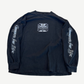 Vintage West Coast Choppers black longsleeve front with iron cross logo and Choppers For Life sleeves.