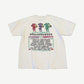 Vintage Lollapalooza 1992 white tee back, colorful folk figures over US tour city list including Seattle and Chicago.