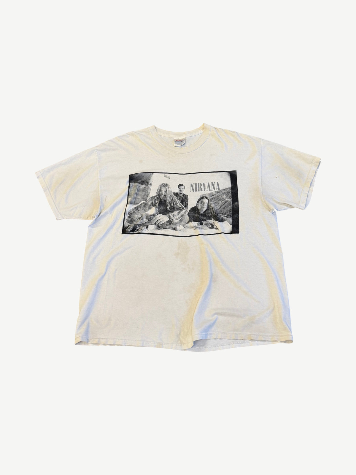 Vintage White Nirvana Portrait Tee