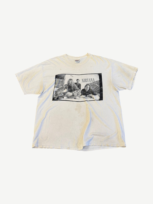 Vintage White Nirvana Portrait Tee