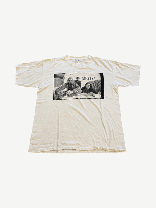 Vintage White Nirvana Portrait Tee