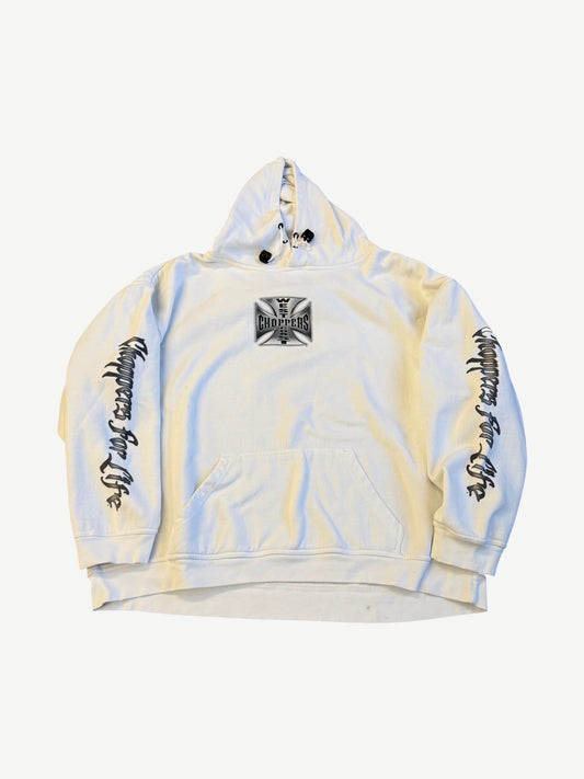 Vintage White West Coast Choppers For Life Lowrider Hoodie