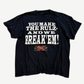 Vintage WWF D-Generation X wrestling tee front, black shirt with You Make The Rulz block text
