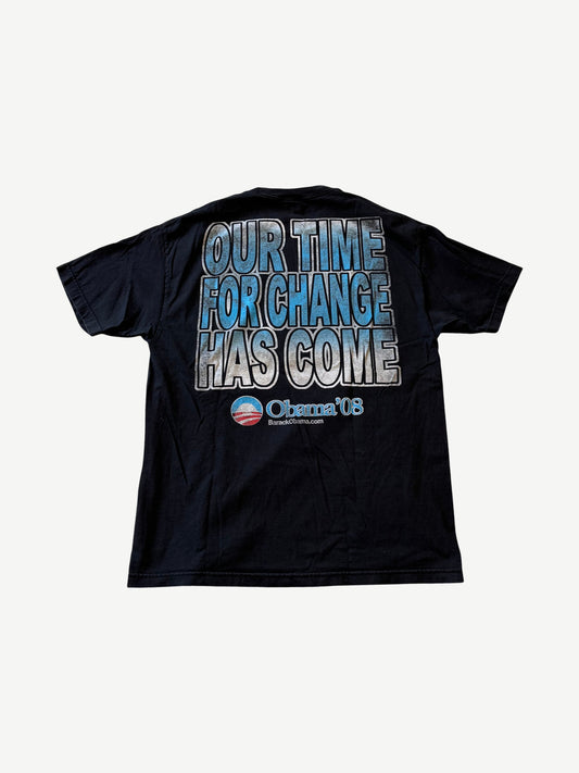 Vintage Y2K Barack Obama Time For Change Campaign Tee