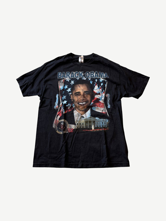Vintage Y2K Barack Obama Time For Change Campaign Tee