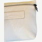 White Chrome Hearts Leather Zip Pouch